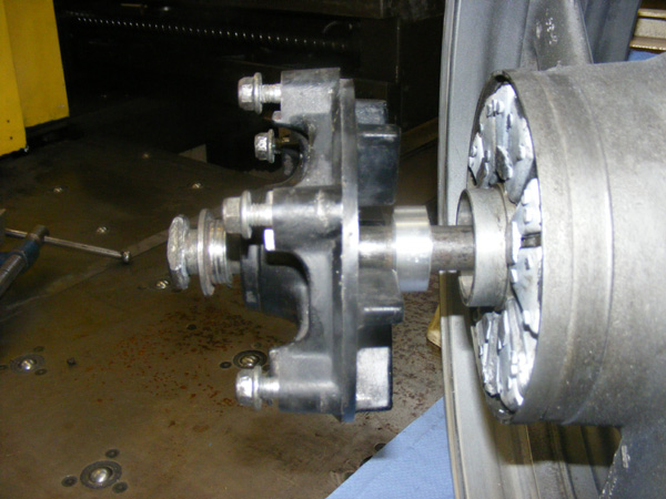 wheel axle with sprocket