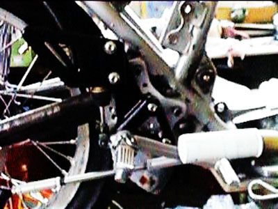 Powder coated brake system on bike
